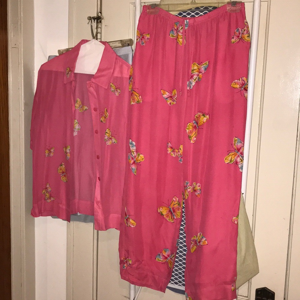 💥 Sale Blouse and wide leg pants size medium
